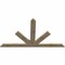 Ekena Millwork Saratoga Rough Sawn Timber Gable Bracket, Douglas Fir, 84"W x 49"H x 2"D x 6"F, 14/12 Pitch GBW084X49X0206SAR00RDF - alternate 2
